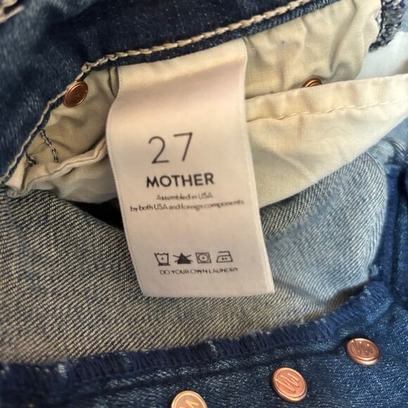 Mother The Stunner Ankle Fray Jeans Field of Dreams Sz 27 High Rise Skinny - Picture 9 of 9